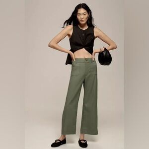 The Colette Linen Blend Crop Wide-Leg Pants by Maeve (SOLD OUT)